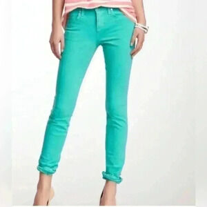 Joe's Jeans Skinny Ankle Teal Blue Green Pants Size Women’s W 27 Cotton Spandex